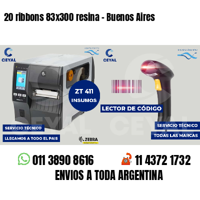 20 ribbons 83x300 resina - Buenos Aires