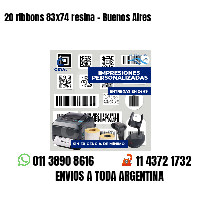 20 ribbons 83x74 resina - Buenos Aires