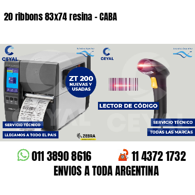20 ribbons 83x74 resina - CABA