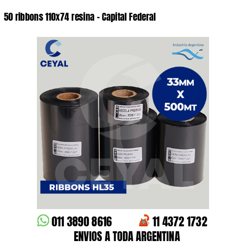 50 ribbons 110×74 resina – Capital Federal