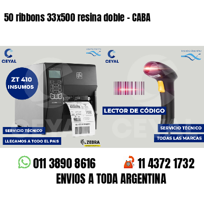 50 ribbons 33x500 resina doble - CABA