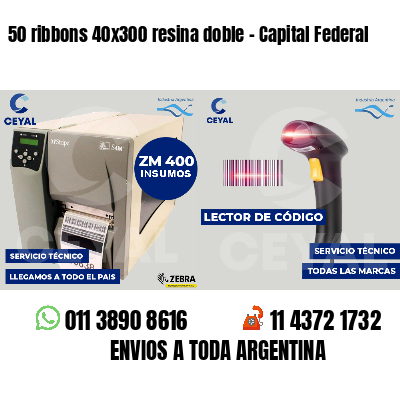 50 ribbons 40x300 resina doble - Capital Federal