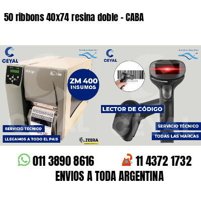 50 ribbons 40x74 resina doble - CABA