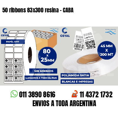 50 ribbons 83x300 resina - CABA