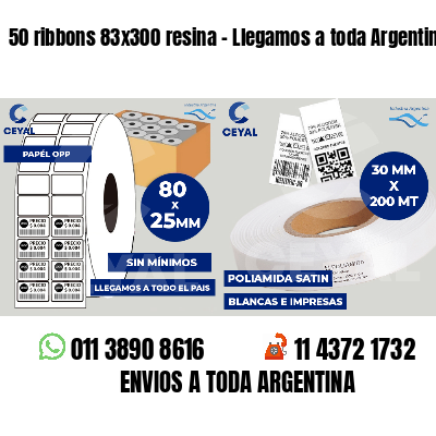 50 ribbons 83x300 resina - Llegamos a toda Argentina