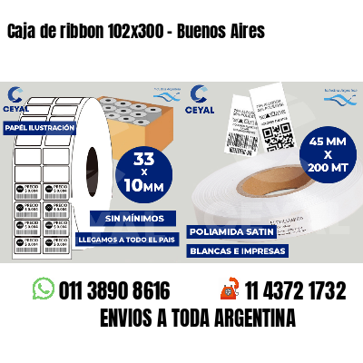 Caja de ribbon 102x300 - Buenos Aires
