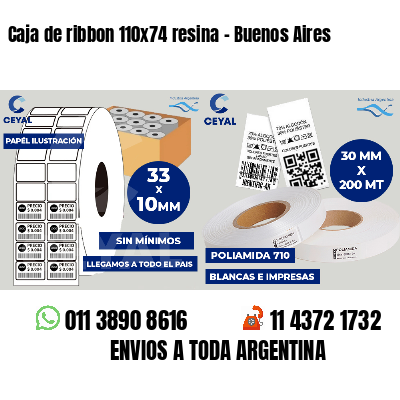 Caja de ribbon 110x74 resina - Buenos Aires