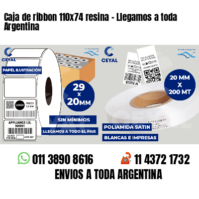 Caja de ribbon 110x74 resina - Llegamos a toda Argentina