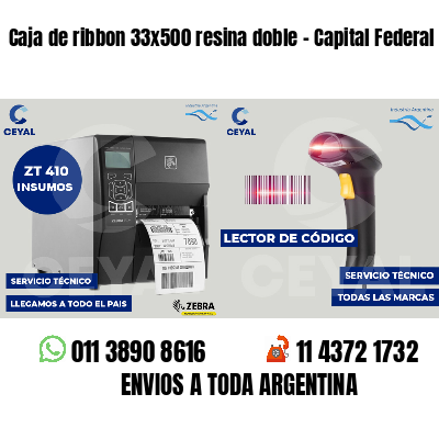 Caja de ribbon 33x500 resina doble - Capital Federal