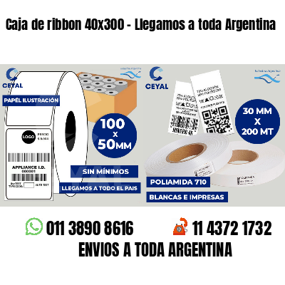 Caja de ribbon 40x300 - Llegamos a toda Argentina