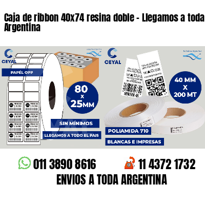 Caja de ribbon 40x74 resina doble - Llegamos a toda Argentina