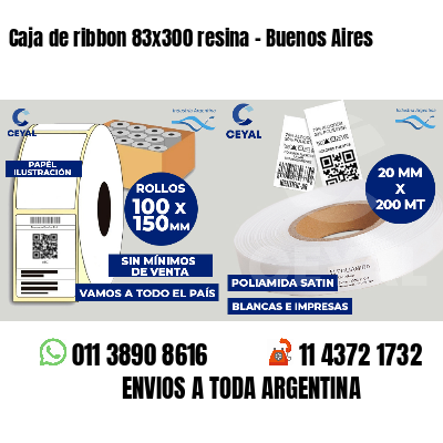 Caja de ribbon 83x300 resina - Buenos Aires