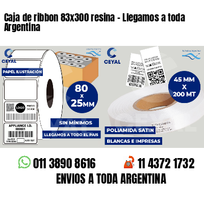 Caja de ribbon 83x300 resina - Llegamos a toda Argentina