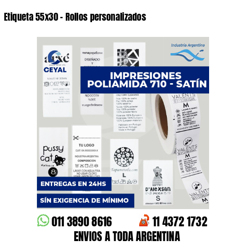Etiqueta 55x30 - Rollos personalizados
