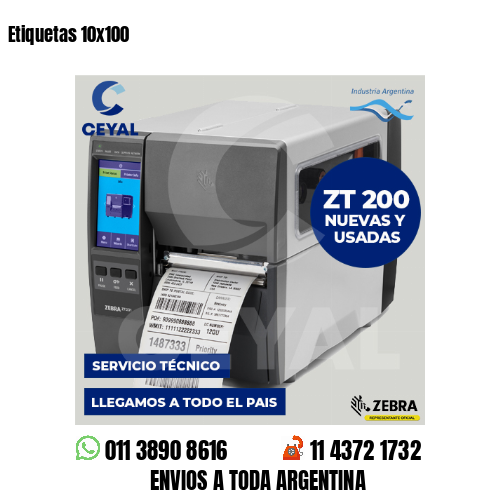 Etiquetas 10x100