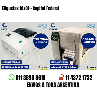 Etiquetas 10x81 - Capital Federal
