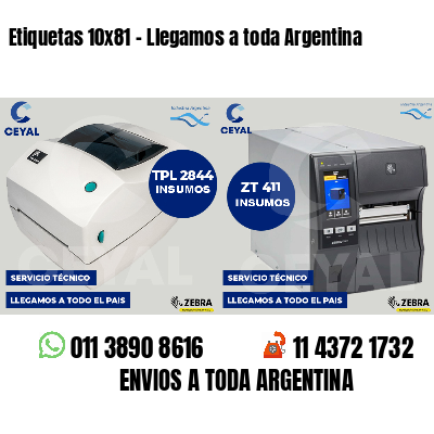 Etiquetas 10x81 - Llegamos a toda Argentina