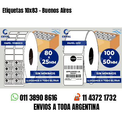 Etiquetas 10x83 - Buenos Aires