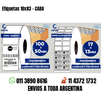 Etiquetas 10x83 - CABA