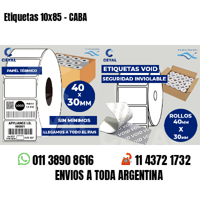 Etiquetas 10x85 - CABA