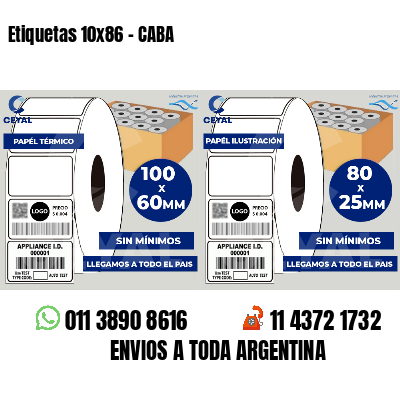 Etiquetas 10x86 - CABA