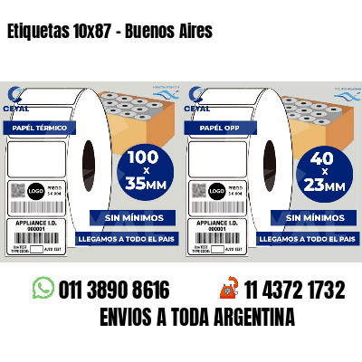 Etiquetas 10x87 - Buenos Aires