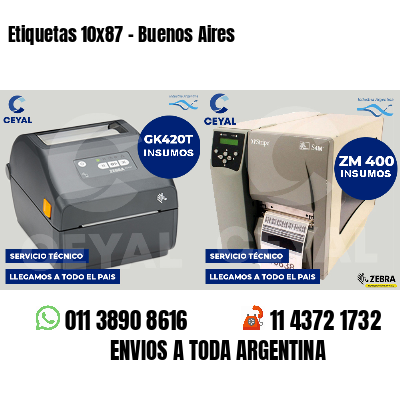 Etiquetas 10x87 - Buenos Aires