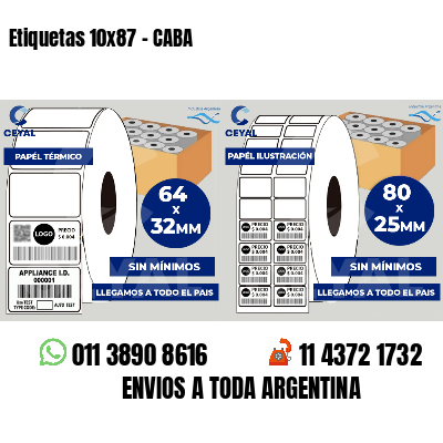 Etiquetas 10x87 - CABA