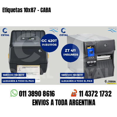 Etiquetas 10x87 - CABA