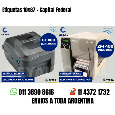 Etiquetas 10x87 - Capital Federal