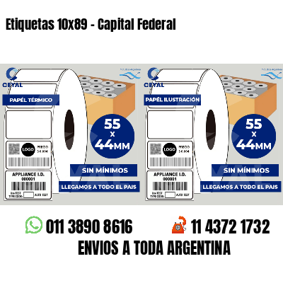 Etiquetas 10x89 - Capital Federal
