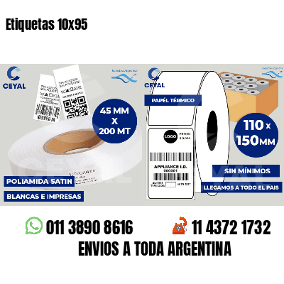 Etiquetas 10x95