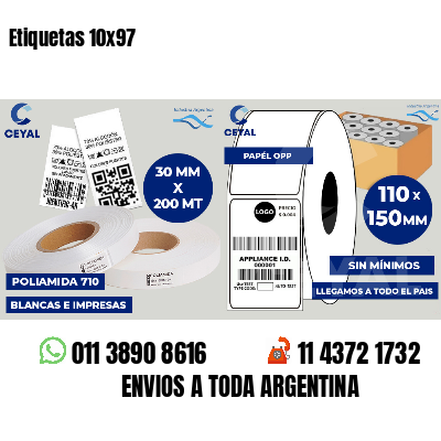 Etiquetas 10x97