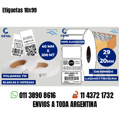 Etiquetas 10x99