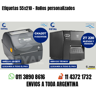 Etiquetas 55x210 - Rollos personalizados