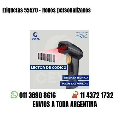Etiquetas 55x70 - Rollos personalizados