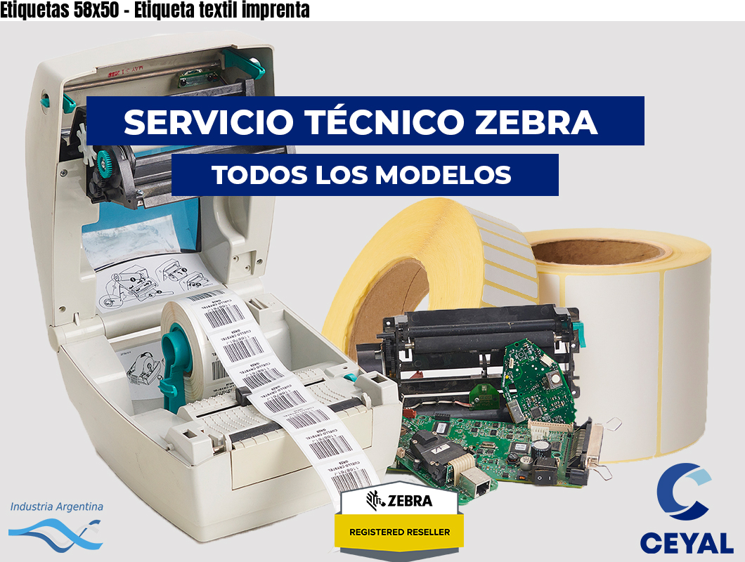 Etiquetas 58x50 - Etiqueta textil imprenta