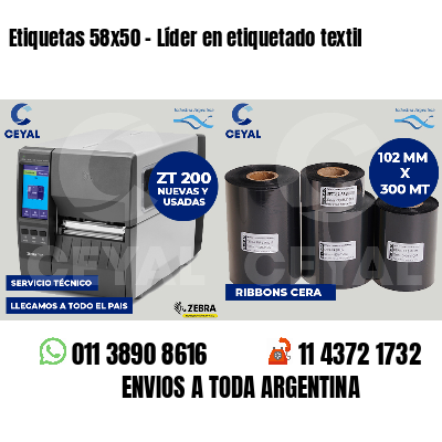 Etiquetas 58x50 - Líder en etiquetado textil