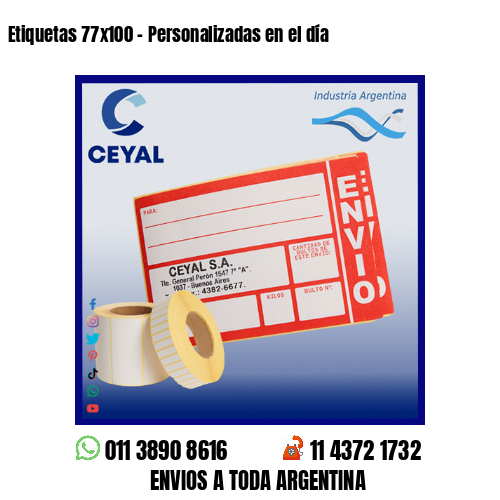 Etiquetas 77×100 – Personalizadas en el día