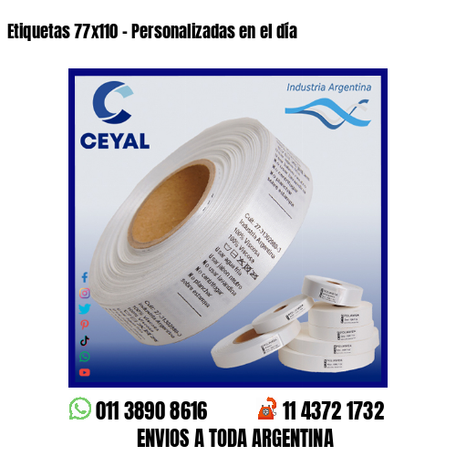 Etiquetas 77×110 – Personalizadas en el día