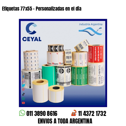 Etiquetas 77×55 – Personalizadas en el día