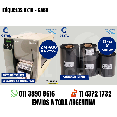 Etiquetas 8x10 - CABA