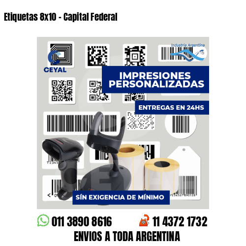Etiquetas 8x10 - Capital Federal