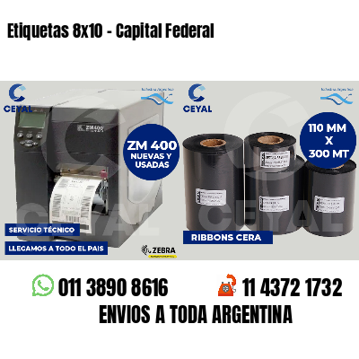 Etiquetas 8x10 - Capital Federal