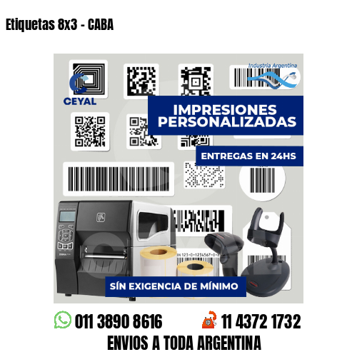 Etiquetas 8x3 - CABA
