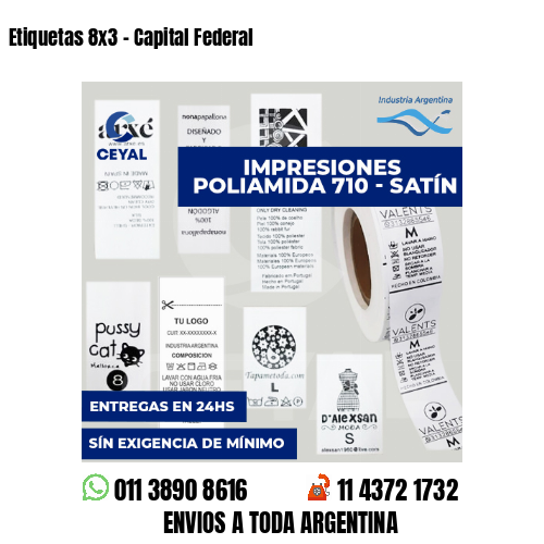 Etiquetas 8x3 - Capital Federal