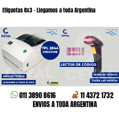 Etiquetas 8x3 - Llegamos a toda Argentina