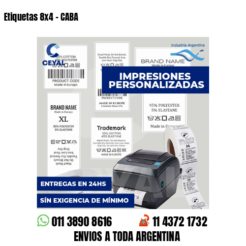 Etiquetas 8x4 - CABA
