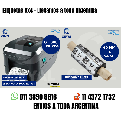 Etiquetas 8x4 - Llegamos a toda Argentina