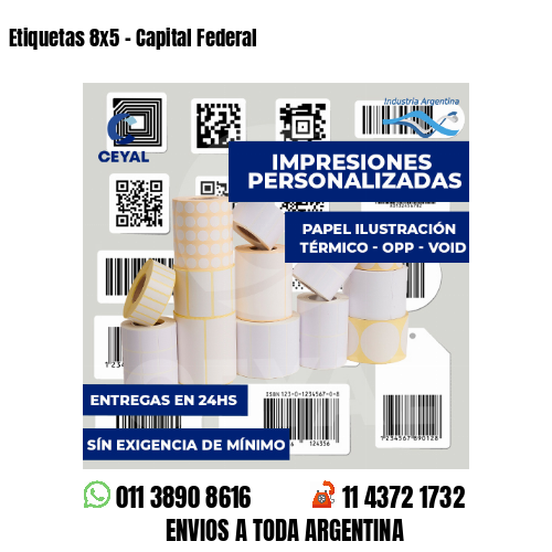 Etiquetas 8x5 - Capital Federal